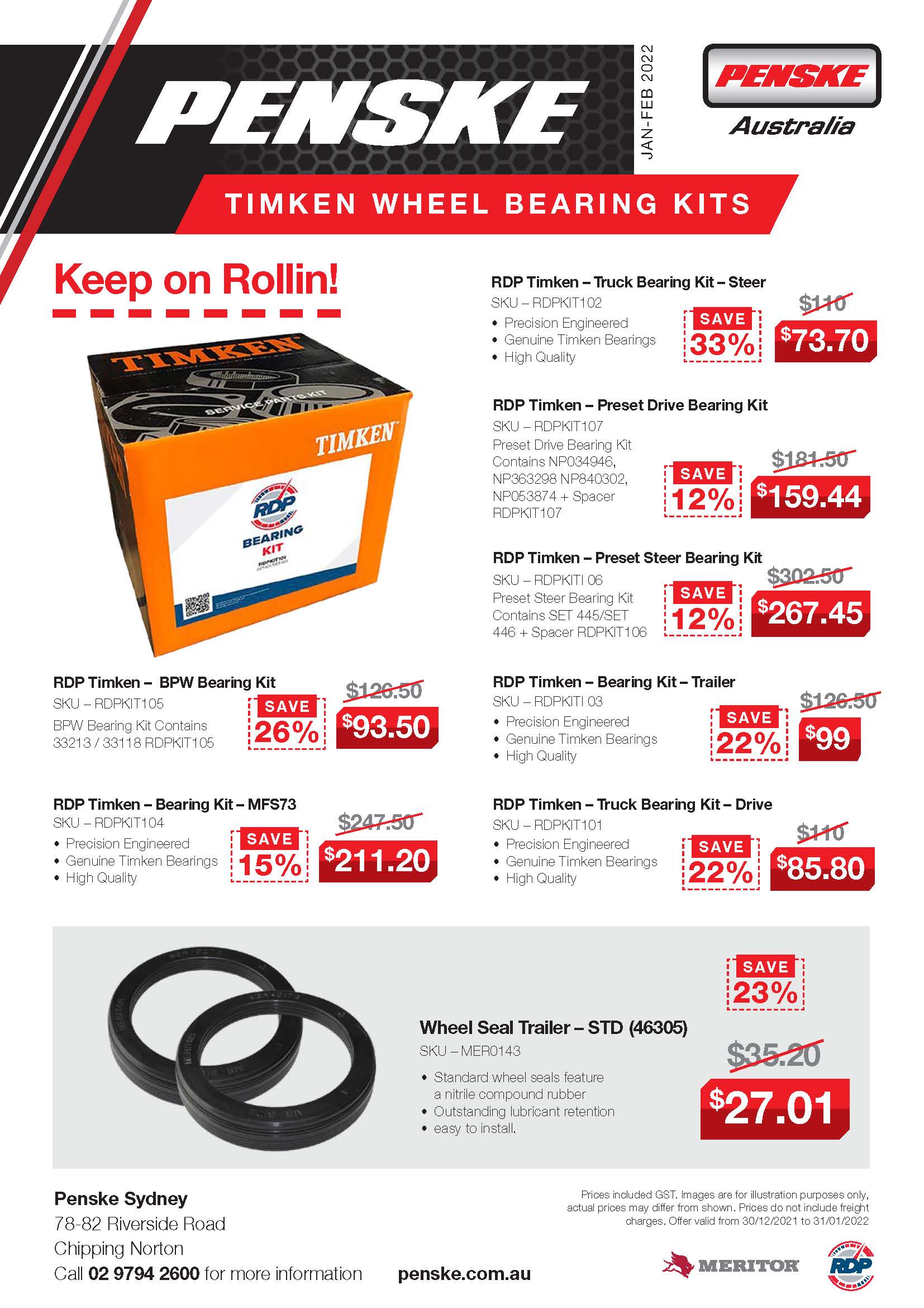 TIMKEN Wheel Bearing Kits