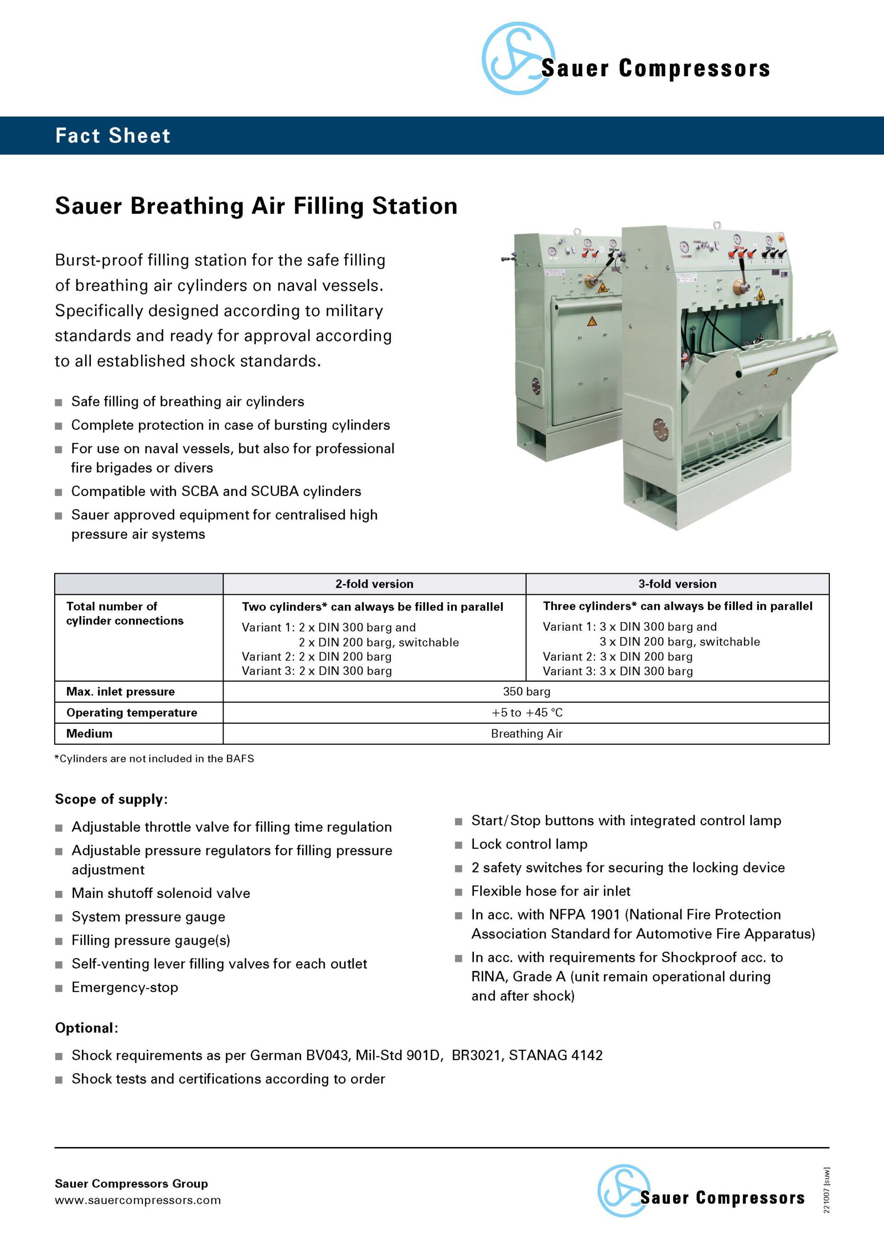 Sauer Breathing Air Filling Station