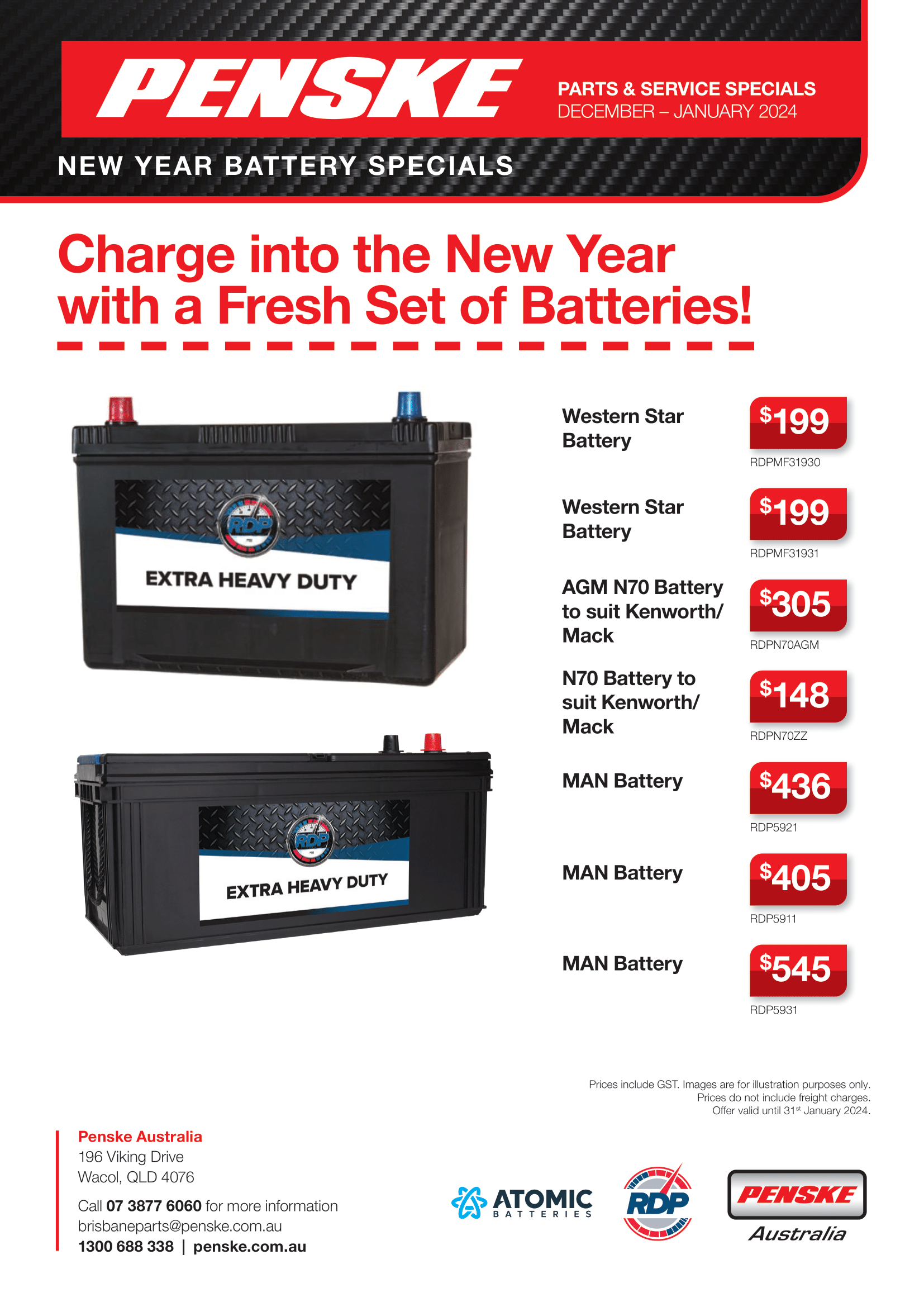 Christmas Brake and Battery Specials