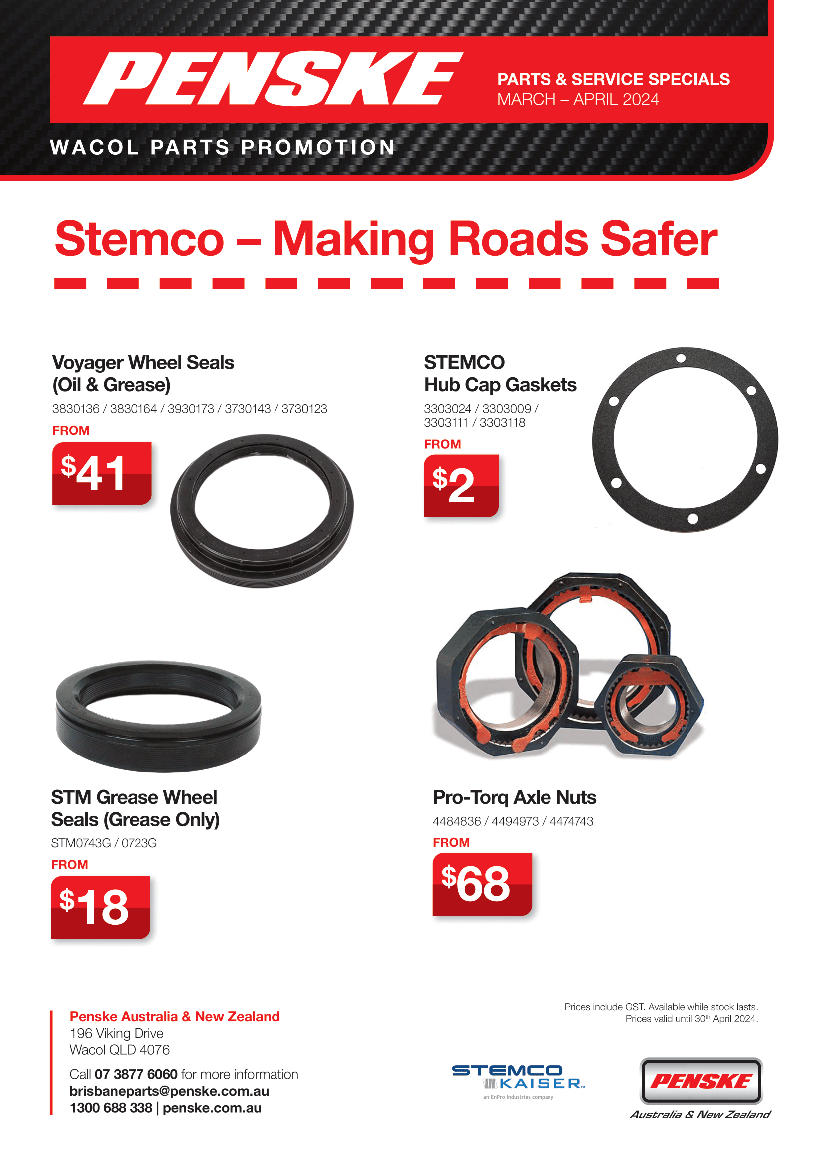 Stemco Parts Promotion