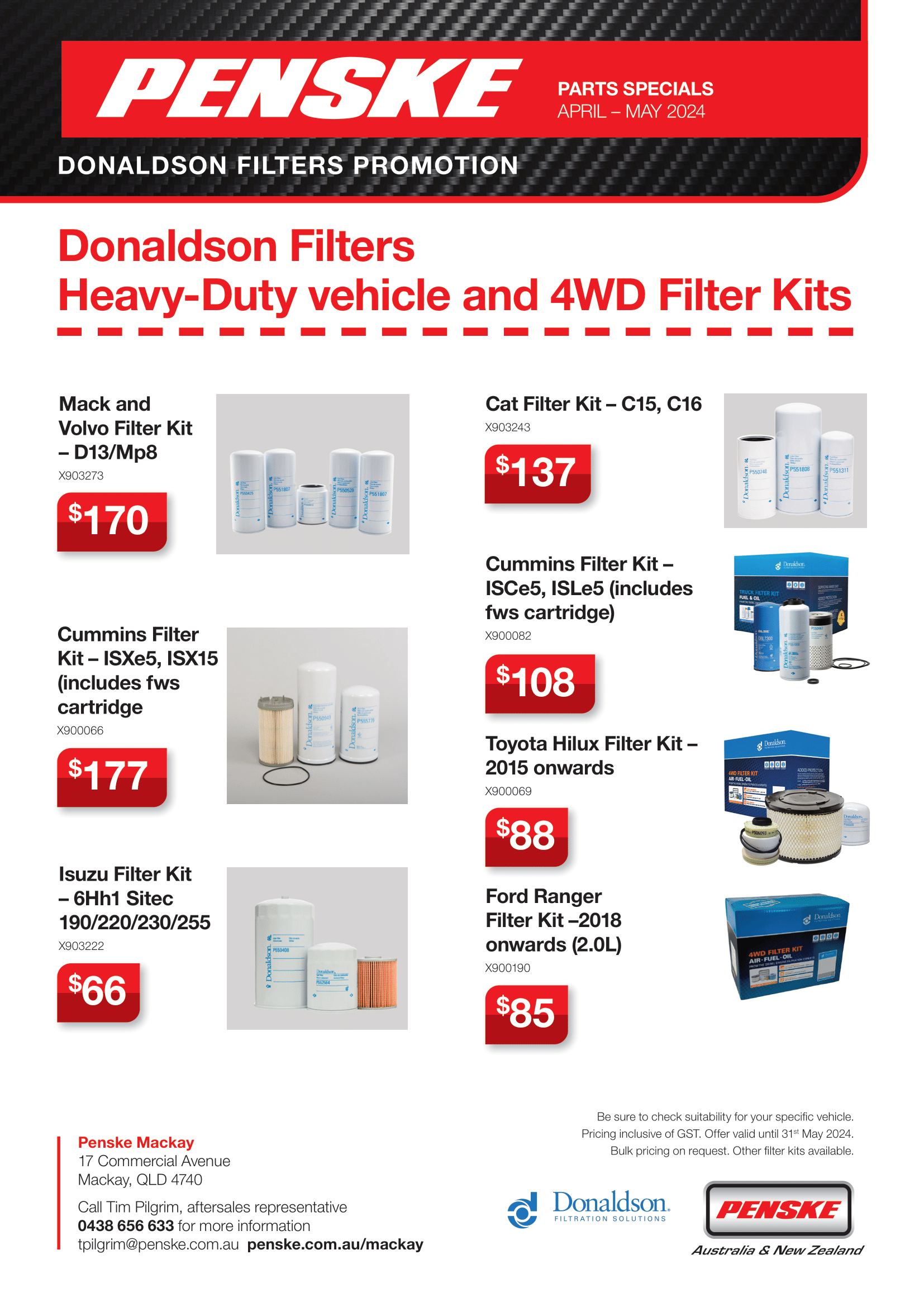 Donaldson Filters Promotion