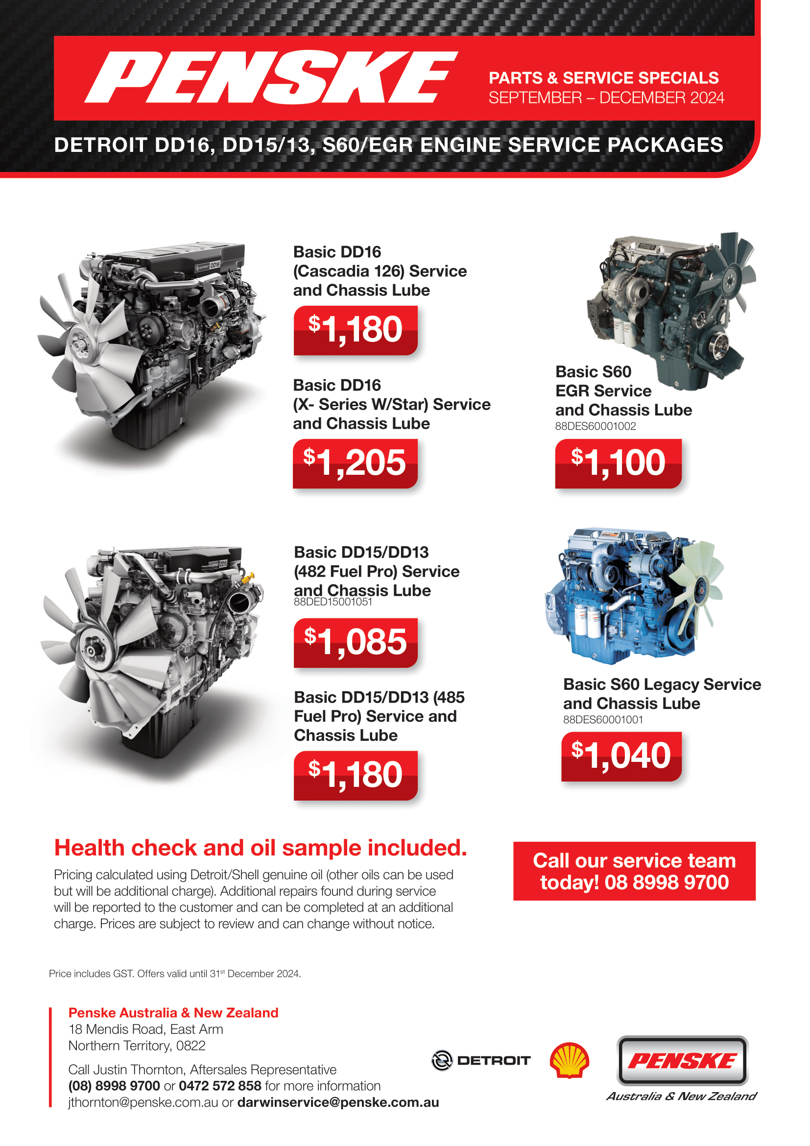 Detroit Engine Service Packages